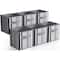 Sorbus 11" Black & Gray Foldable Storage Cubes, 6ct.